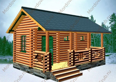 Сруб бани 4 на 6 метров, 12.7 кв. м