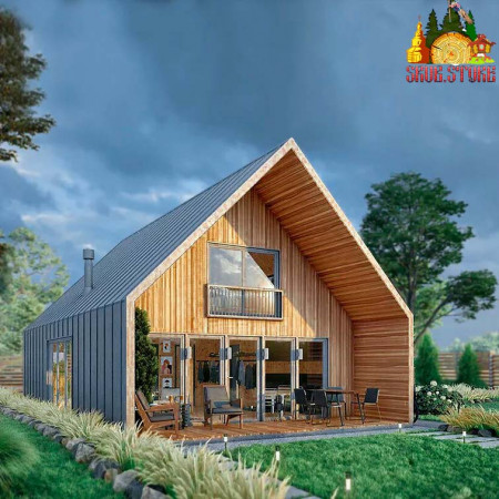 Двухэтажный дом Барнхаус 110 м2, 4 комнаты