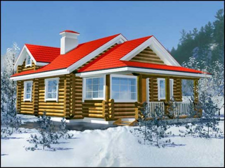 Сруб дома 78,8 м2