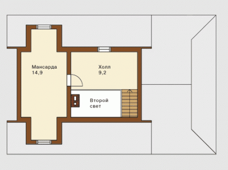 Сруб дома 78,8 м2