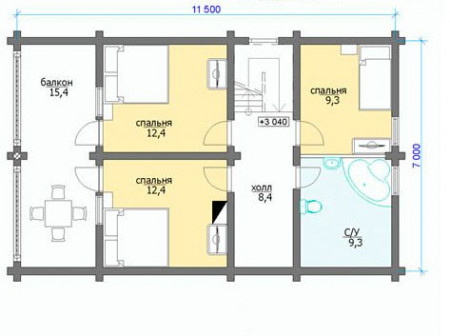 Сруб дома 178,2 м2