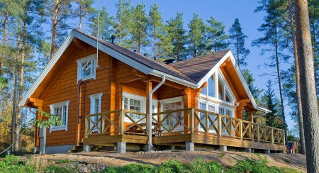 Двухэтажный дом из двойного бруса, 9.6х7.3 м, 115 кв.м