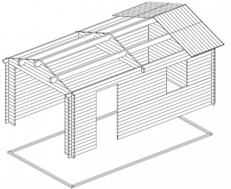 Гараж из минибруса "F", 16 м2