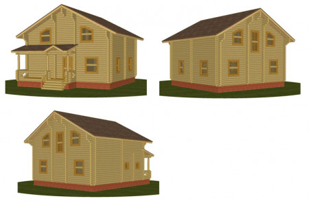 Сруб дома 180 м2