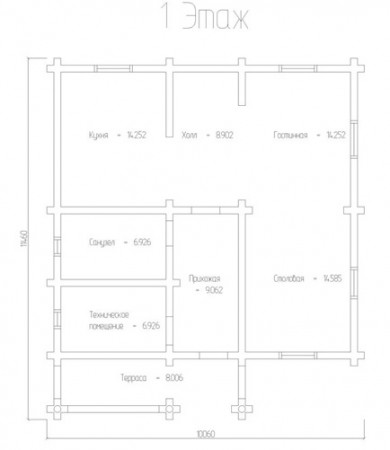 Сруб дома 180 м2