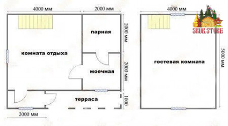 Сруб бани 5х6 м