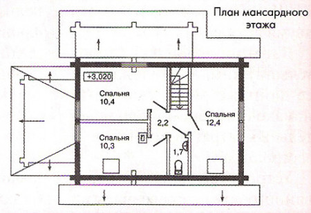 Сруб дома 81,1 м2