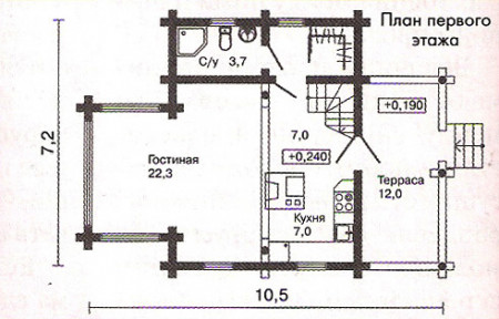 Сруб дома 81,1 м2