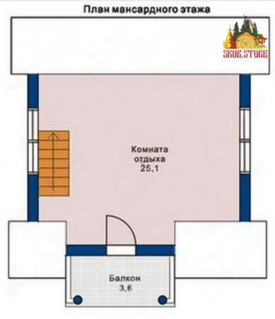 Сруб бани 6х6 м