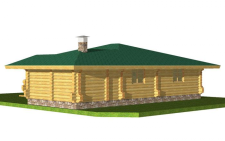 Баня из рубленного бревна (сосна) 136 кв.м