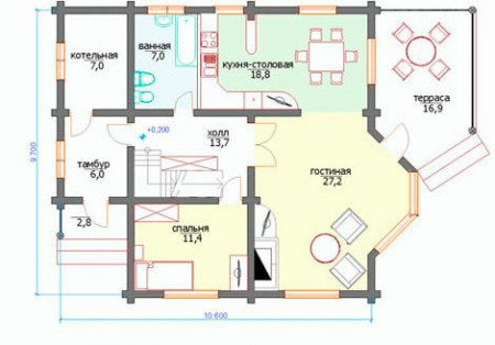 Сруб дома 182,8 м2
