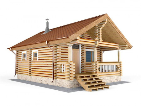 Сруб бани 6х8 м