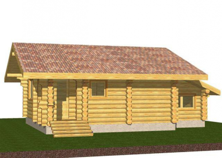 Баня из рубленного бревна (сосна) 59 кв.м