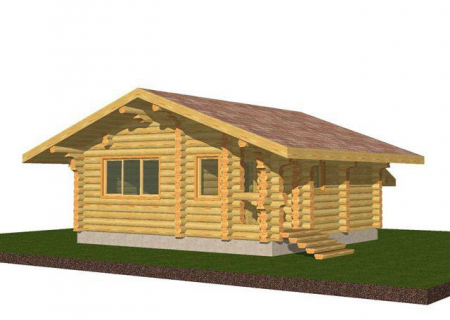 Баня из рубленного бревна (сосна) 59 кв.м