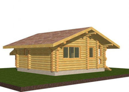 Баня из рубленного бревна (сосна) 59 кв.м