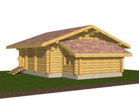 Баня из рубленного бревна (сосна) 59 кв.м