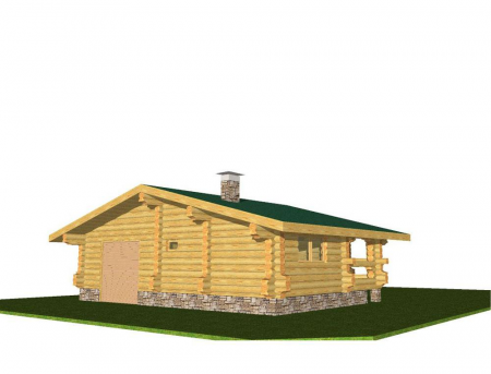 Баня из рубленного бревна (сосна) 104 кв.м