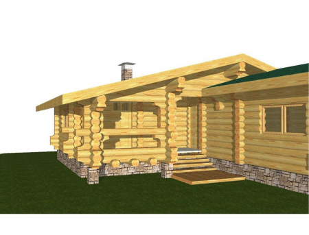Баня из рубленного бревна (сосна) 104 кв.м