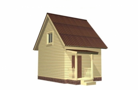 Баня из бруса 4x5 м (30,2 кв.м) с мансардой