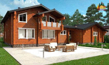 Сруб гостиницы 356,75 кв.м (4 номера)