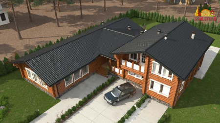 Сруб гостиницы 356,75 кв.м (4 номера)