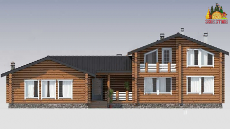 Сруб гостиницы 356,75 кв.м (4 номера)