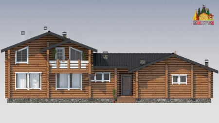 Сруб гостиницы 356,75 кв.м (4 номера)