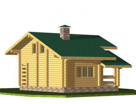 Баня из рубленного бревна (сосна) 62 кв.м