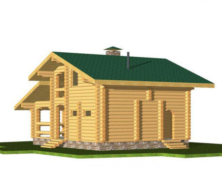 Баня из рубленного бревна (сосна) 62 кв.м