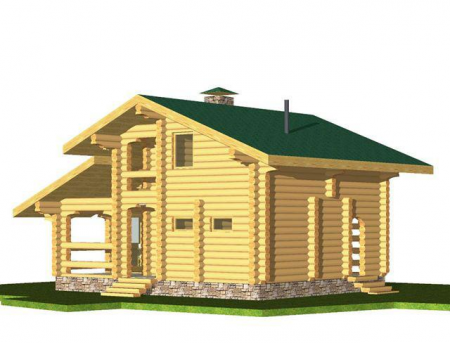 Баня из рубленного бревна (сосна) 62 кв.м