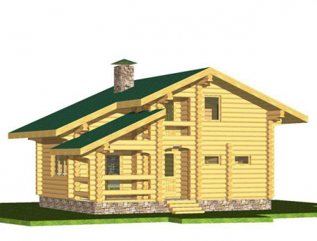 Баня из рубленного бревна (сосна) 62 кв.м