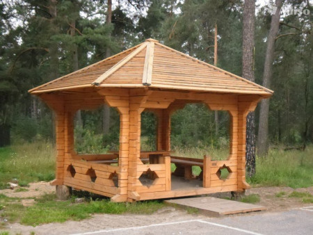 Садовая беседка из минибруса 2.7х2.7 м, 6 кв. м