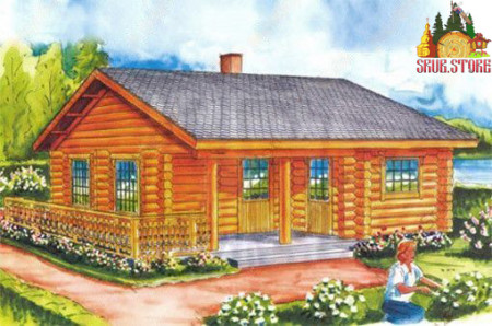 Сруб одноэтажного дома 84 м2