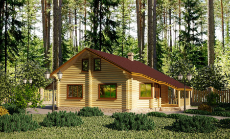 Сруб дома 195 м2