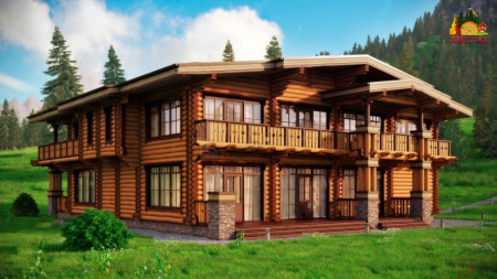 Сруб гостиницы 580 кв.м (9 номеров)