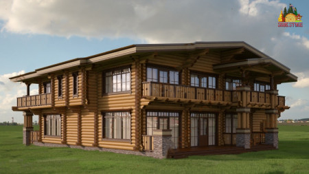 Сруб гостиницы 580 кв.м (9 номеров)