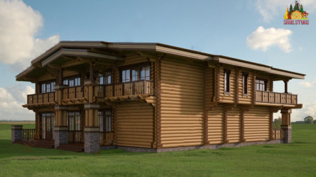 Сруб гостиницы 580 кв.м (9 номеров)