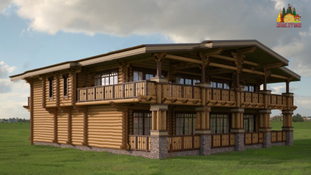 Сруб гостиницы 580 кв.м (9 номеров)