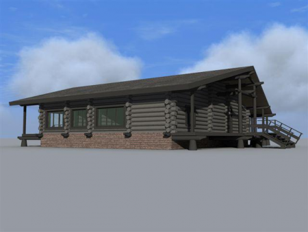 Баня из рубленного бревна (сосна) 255 кв.м 