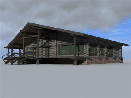 Баня из рубленного бревна (сосна) 255 кв.м 