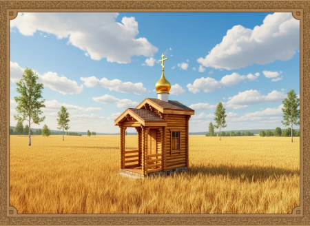 Часовня из минибруса с куполом d50 см