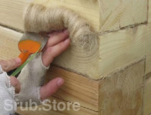 Конопатка домов из профилированного бруса "Эконом"