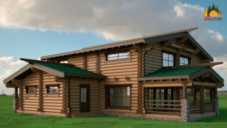 Сруб гостиницы 324 кв.м (4 номера)