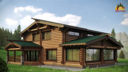 Сруб гостиницы 324 кв.м (4 номера)