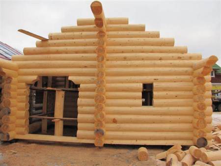 Баня из рубленного бревна (сосна) 57 кв.м