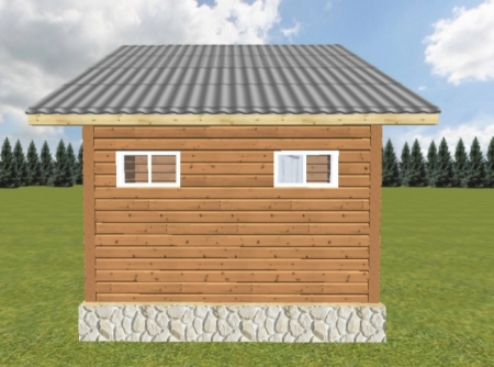 Баня из бруса 4x6 м (15,4 кв.м) с верандой