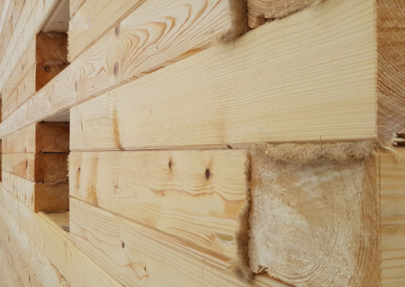 Конопатка домов из профилированного бруса "Стандарт"