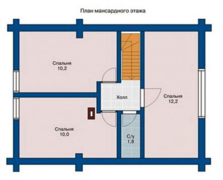 Сруб дома 88,1 м2