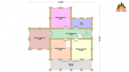 Сруб гостиницы 331,9 кв.м (5 номеров)