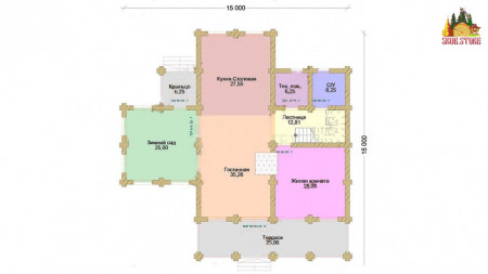Сруб гостиницы 331,9 кв.м (5 номеров)